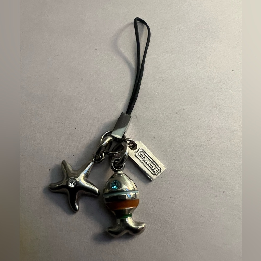 Retired Coach Sealife Phone Fob Charms.
